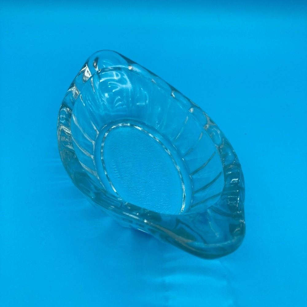 Vintage Clear Glass Banana Split Boat Dish Ice Cream Fountainware Fluted